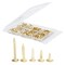 500 Pieces Mini Metal Brads for Crafts, Split Pin Brass Paper Fasteners for Scrapbooking, Handmade Cards, DIY Projects, 5 Assorted Sizes (0.37-Inch to 1-Inch Brads)